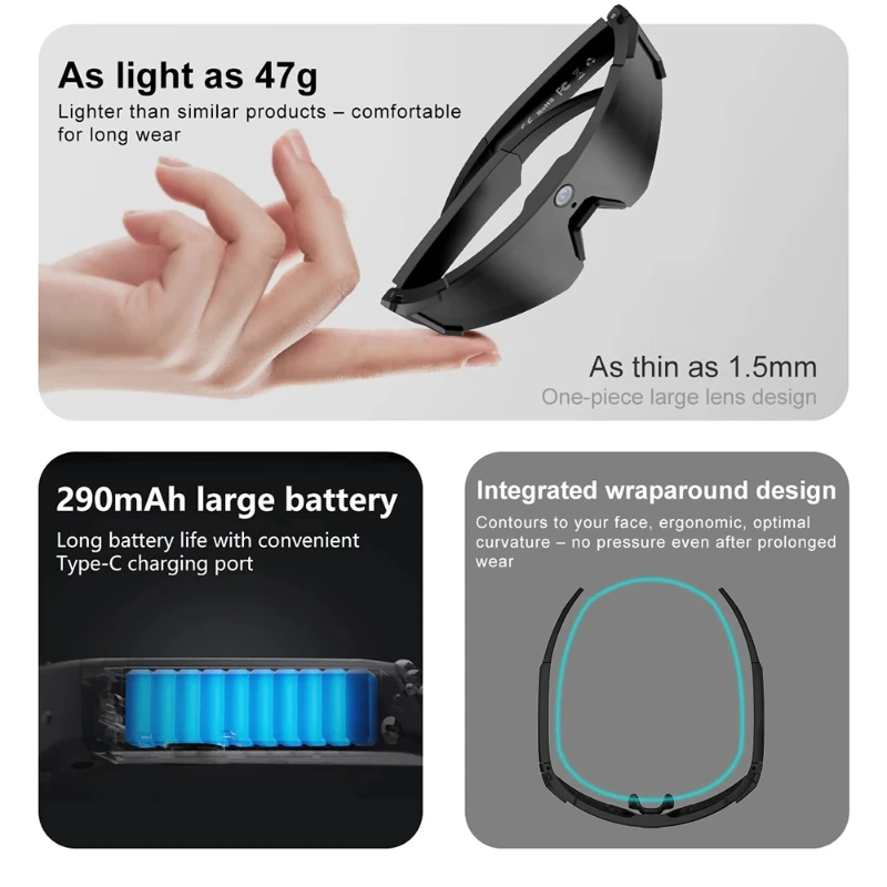 Smart Glasses Lens - Gafas Inteligentes OnePlus AI con ChatGPT,