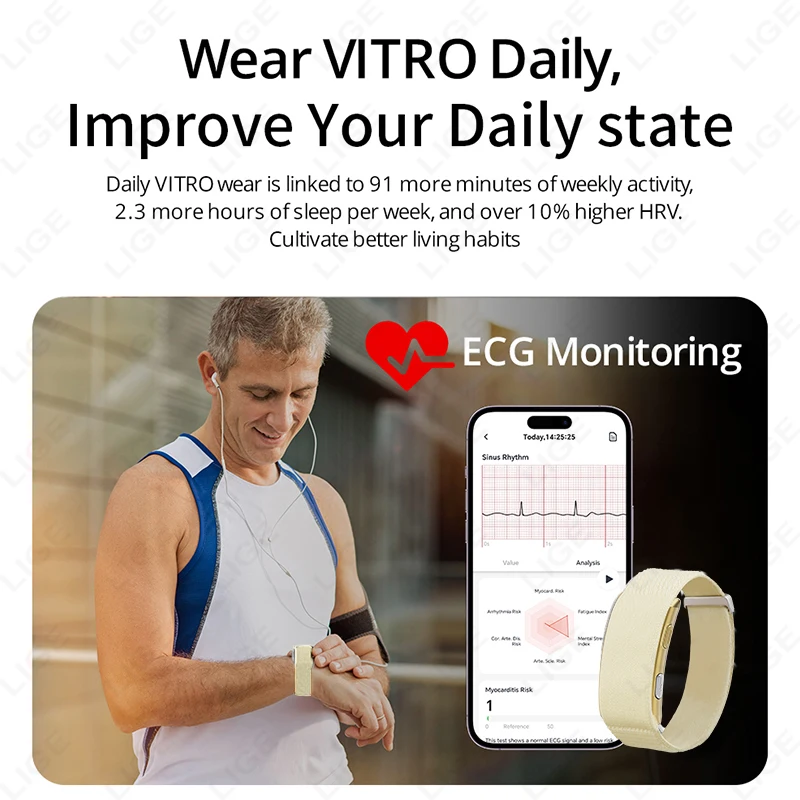 Reloj inteligente ECG para hom - Fall Detection Watch reseña y precio